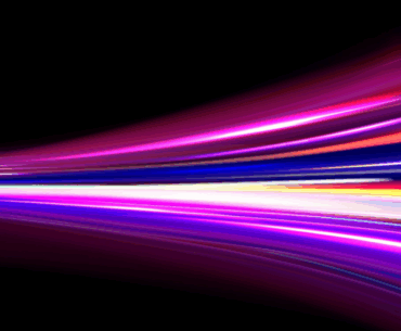 A series of colored stripes that spread out into a fan. It represents reaching max Internet speed.